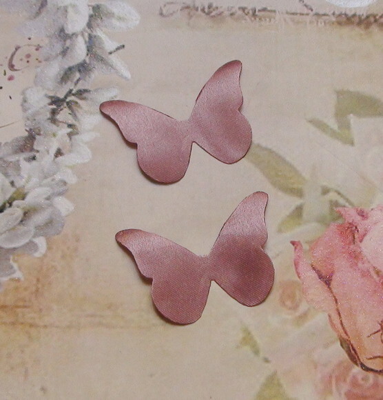 Borboletas em Cetim -100 un - Rose Queimado - 6,0 x 4,5 cm