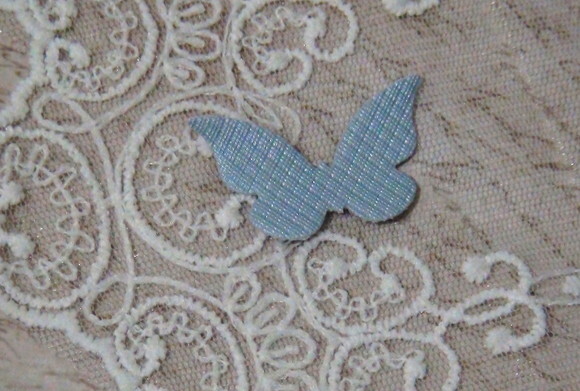 Borboletas em Couro Sintético - Azul - 20 un