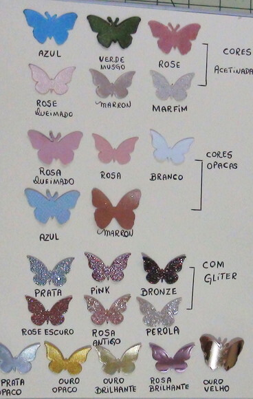 Borboletas em Couro Sintético - Prata - 20 un - 6,0x4,0cm