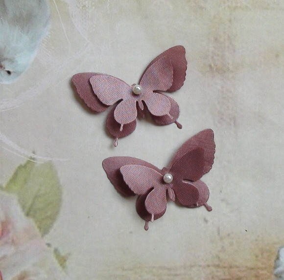 Borboletas em Dupla Camada - 15un - 4,5 x 3,5 cm