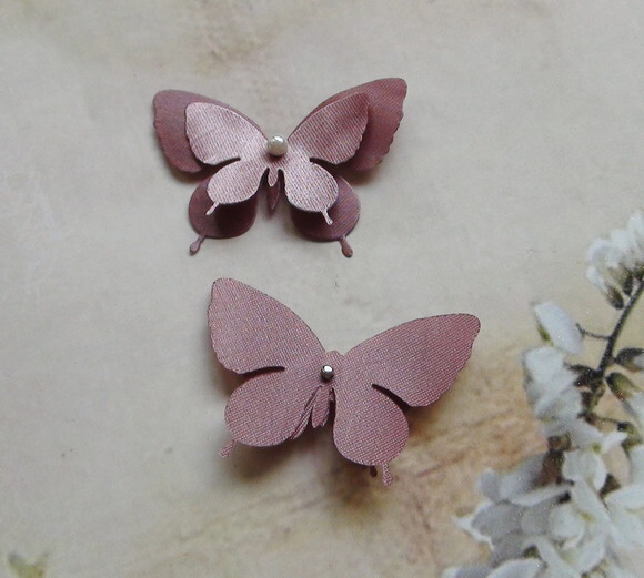 Borboletas em Dupla Camada - 15un - 4,5 x 3,5 cm