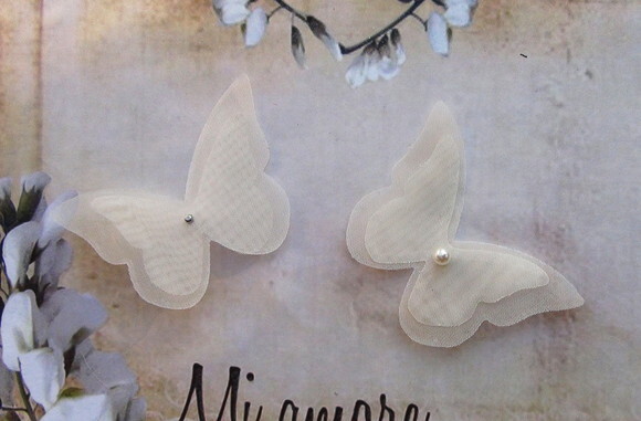 Borboletas em Organza Dupla Camada - 5,5x4,0cm -05 un