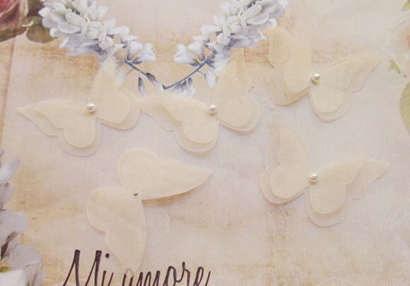 Borboletas em Organza Dupla Camada - 5,5x4,0cm -05 un