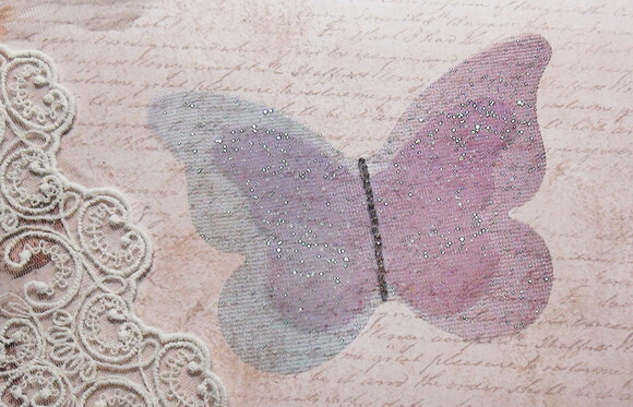 Borboletas em Tule Gliter Dupla Camada 14x10 Cm- 05 un