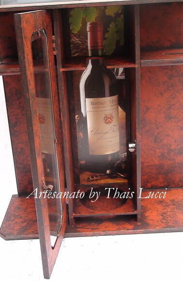 Caixa Porta Vinho - 2 Taças
