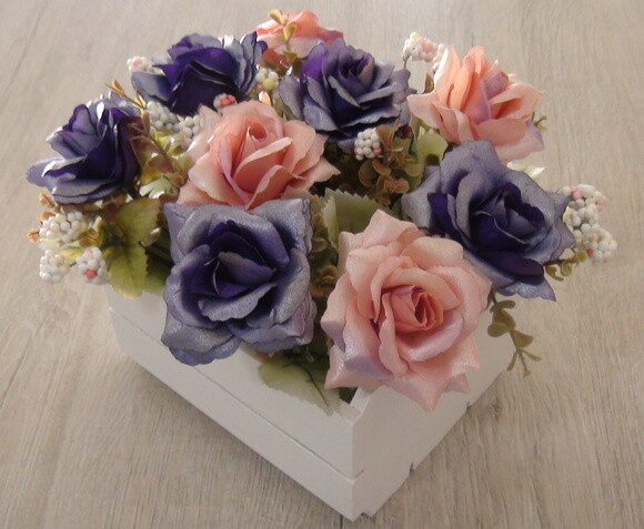 Caixote Médio com Flores