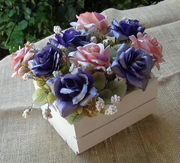 Caixote Médio com Flores