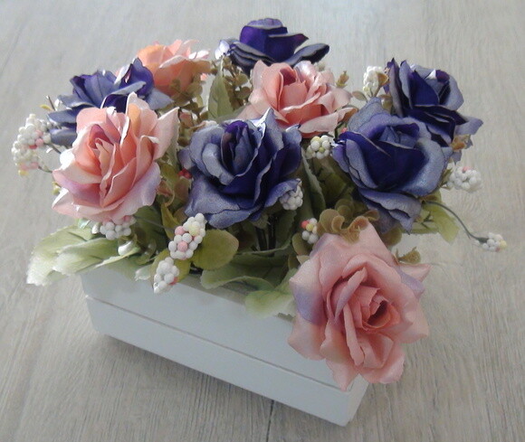 Caixote Médio com Flores