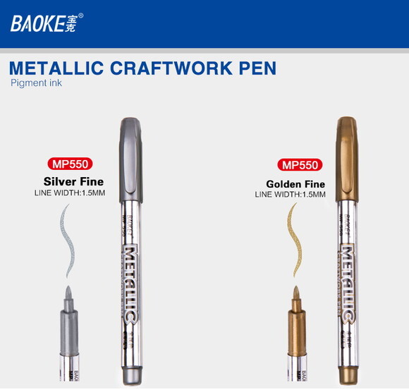 Caneta - Metallic Craftwork Pen - Dourada.