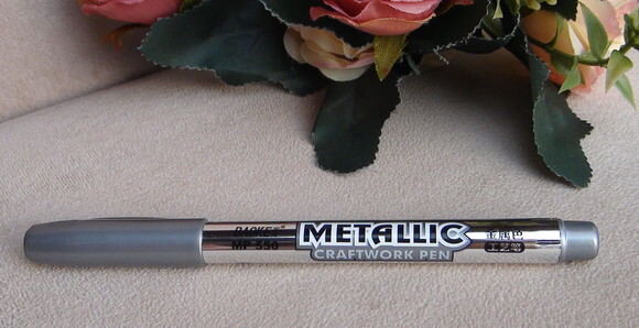 Caneta - Metallic Craftwork Pen - Prata.
