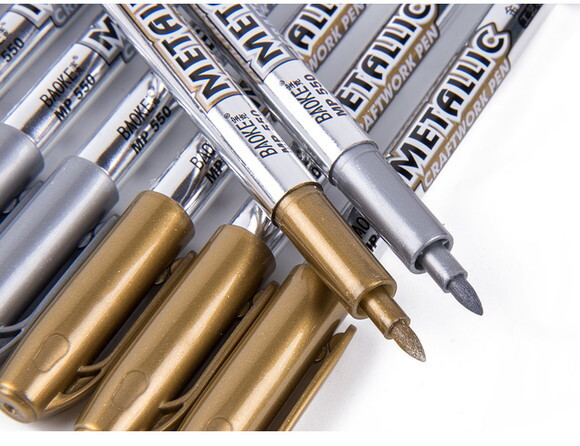 Caneta - Metallic Craftwork Pen - Prata.
