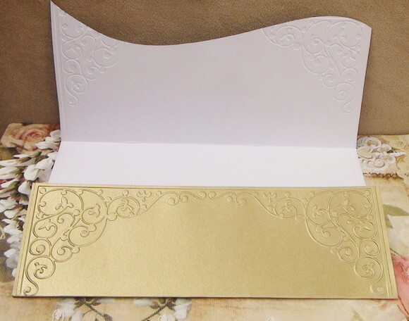 Envelope para Convite de Casamento Dourado - 180g