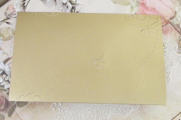 Envelope para Convite de Casamento Dourado - 180g