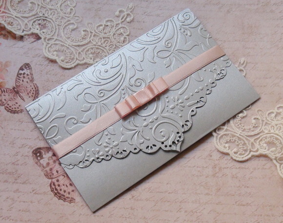 Envelope para Convite de Casamento Metalizado - 180g