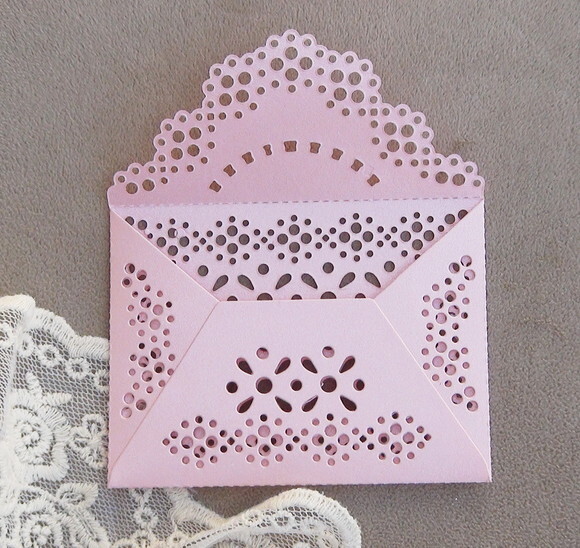 Envelope Rendado -03UN - Rosa.