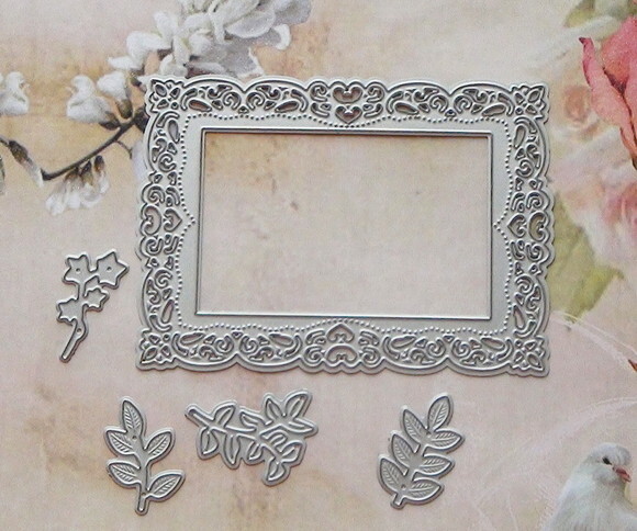 Faca de Corte para Scrapbooking - Retângulo e Folhas
