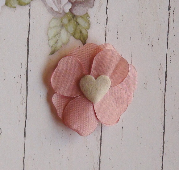 Flor em Cetim - Rose Terra - 05 un