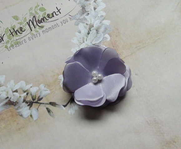 Flor em Cetim 3d - Lavanda - 06 un