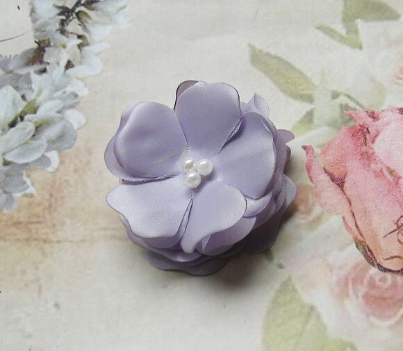 Flor em Cetim 3d - Lavanda - 06 un
