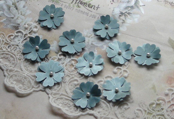 Flor em Cetim 3d - Verde Musgo - 10 un - 3cm