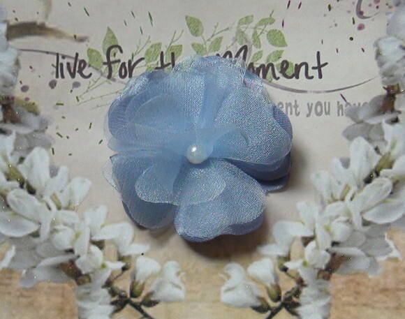Flor em Cetim e Organza 3d - 05 un