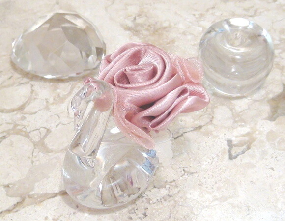 Flor em Cetim e Organza Rosa Antigo