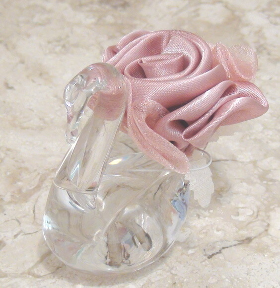 Flor em Cetim e Organza Rosa Antigo