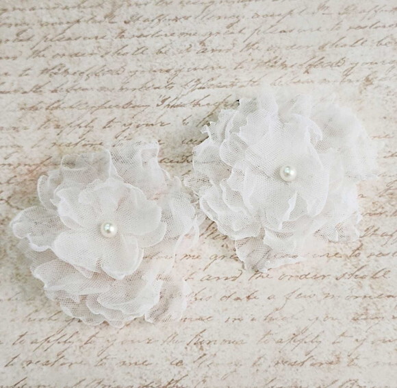 Flor em Organza 3d - 60 un