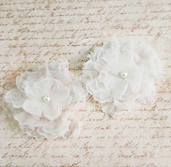 Flor em Organza 3d - 60 un