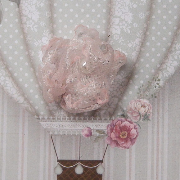 Flor em Organza 3d - Rosa - 05 un