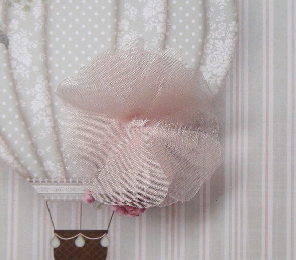 Flor em Organza 3d - Rosa - 10 un
