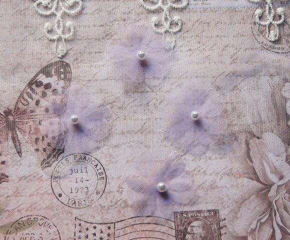 Flor em Organza 3d Lilás - 200 un