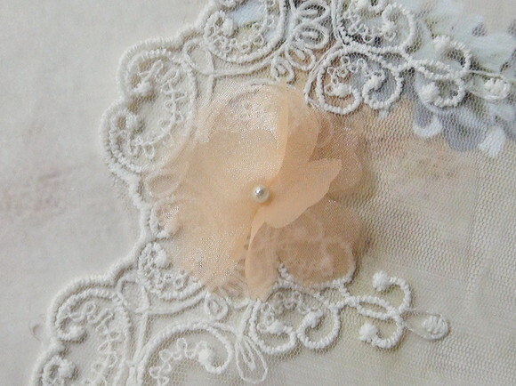 Flor em Organza Laranja - 06 un
