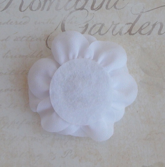 Flor em Tafetá - 01 un - Branco
