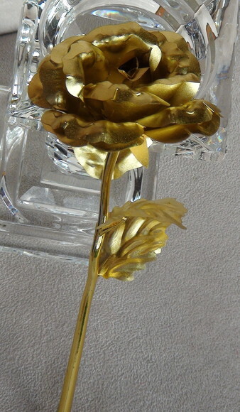 Flor Metalizada Ouro