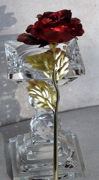 Flor Metalizada Vermelha.