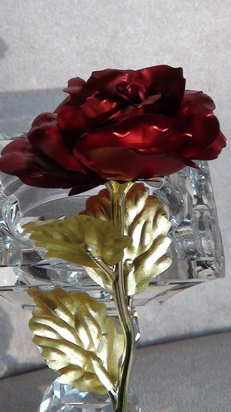 Flor Metalizada Vermelha.