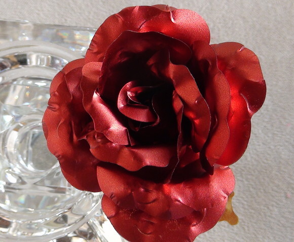 Flor Metalizada Vermelha.
