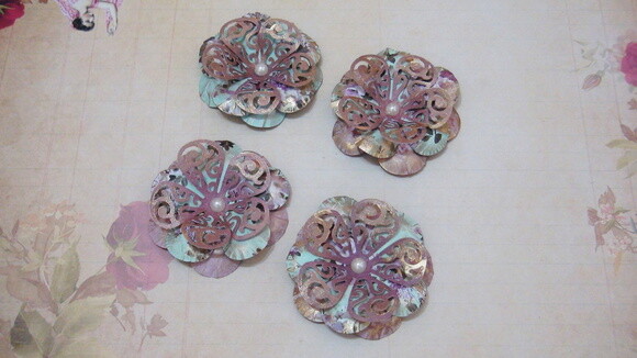 Flor para Scrapbooking - 08 un