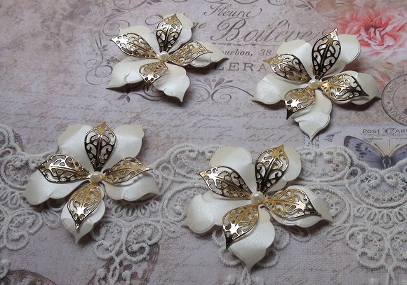 Flor para Scrapbooking - 3d - 04 Un.
