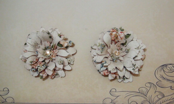 Flor para Scrapbooking - 4 Unidades