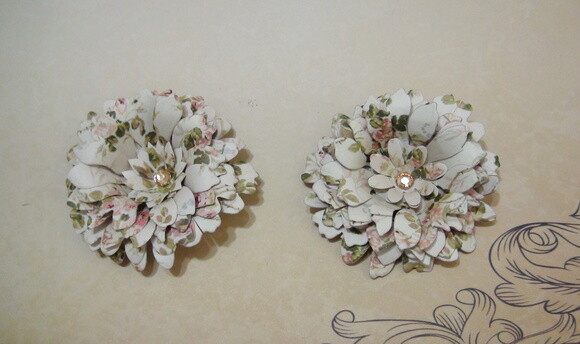 Flor para Scrapbooking - 4 Unidades