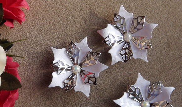 Flor para Scrapbooking - 4 Unidades.