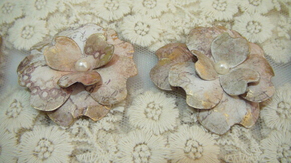 Flor para Scrapbooking - 5 Flores