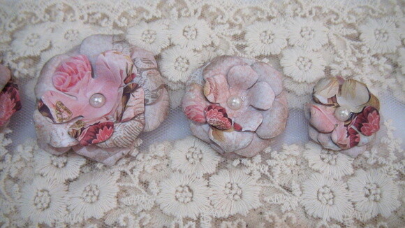 Flor para Scrapbooking - 5 Flores.