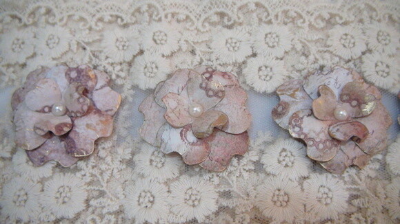 Flor para Scrapbooking - 5 Flores