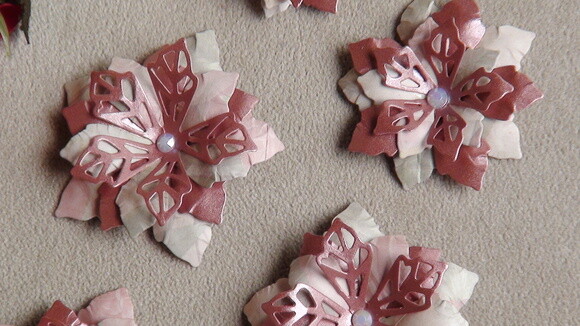 Flor para Scrapbooking - 5 Unidades.