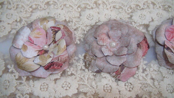 Flor para Scrapbooking - 5 Flores.
