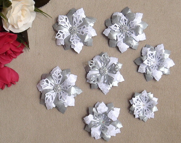 Flor para Scrapbooking - 7 Unidades.