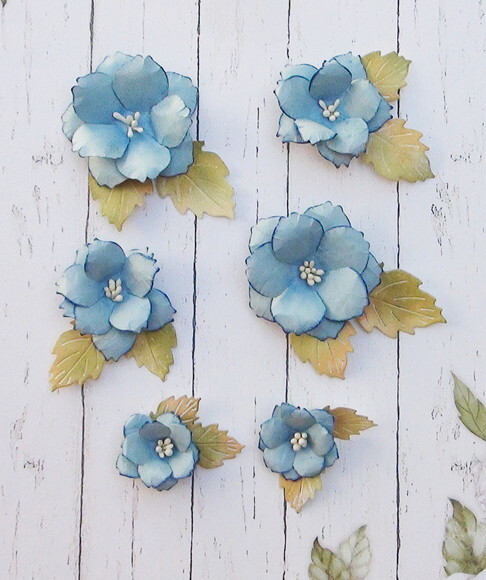 Flores Artesanais em Papel - 6 un